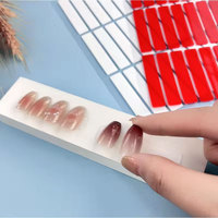 Expositor de Uñas Postizas, Adhesivo Acrílico de Doble Cara, Cinta de Práctica de Uñas Reutilizable e Impermeable