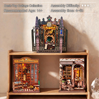 Nouveauté 2026 : Maison miniature en bois Y-TOP à monter soi-même, étagère, puzzle 3D en bois, décoration de coin lecture, idéal comme cadeau, peut s'illuminer