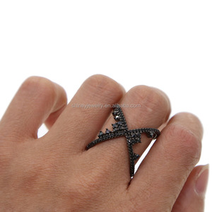 Anillo de Moda con Cruz de Diamantes de Circonia Cúbica de Alta Calidad, Envío Directo - Product Image 6