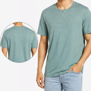 เสื้อยืดคอกลมผู้ชาย คอลเลคชั่นฤดูร้อน ผ้าฝ้าย สีพื้น เรียบง่าย ทรงเข้ารูป สั่งทำได้ ใส่สบายๆ ขายดี - Product Image 5