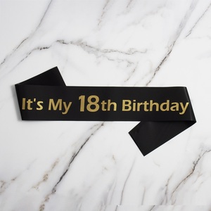 Fascia per 18° <span class=keywords><strong>Compleanno</strong></span>, Accessori per Uomo e Donna, Decorazioni per Feste, Nastro da Spalla per Celebrazioni di <span class=keywords><strong>Compleanno</strong></span>, Sweet 18 - Product Image 6