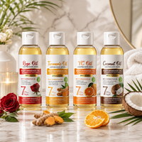 Huile Corporelle Naturelle Hydratante et Nourrissante pour Massage, à la Rose, au Curcuma, à la Vitamine C et à la Noix de Coco – Approvisionnement Direct Usine