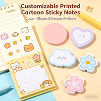 Notes autocollantes et livres de forme personnalisée |   Autocollants en papier à motifs de dessins animés imprimés sur mesure, ruban adhésif double face avec estampage à chaud