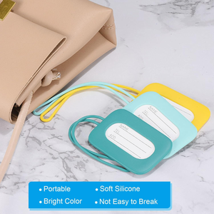 Targhetta per bagagli in Silicone colorato personalizzato porta etichette morbide per valigie con etichetta di indirizzo della carta d'identità alla moda etichetta per il bagaglio - Product Image 2
