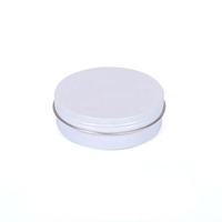 4 OZ 120ML 120G Pot rond en aluminium blanc avec couvercle à vis Conteneur de stockage de crème capillaire et de pommade Boîte en fer blanc