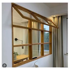 Orient vendita calda isolamento termico Airproof ad arco superiore rotondo mezzo Design decorazione <span class=keywords><strong>finestra</strong></span> <span class=keywords><strong>in</strong></span> <span class=keywords><strong>legno</strong></span> massello naturale - Product Image 5