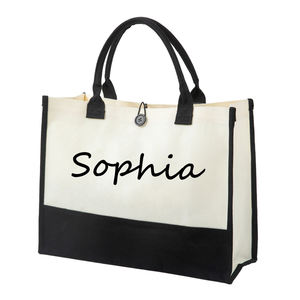 Benutzer definierte Logo Jute Shopping Einkaufstaschen Umwelt freundliche natürliche weiße schwarze Sac kleinen Jute Trage tasche Lebensmittel Jute Shopping Handtasche - Product Image 6