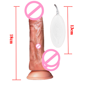 Dildos Masturbadores para Mujeres Adultas con Control Remoto con Cable, Telescópicos Inteligentes, Textura Realista de Silicona, Calefacción y Vibración - Product Image 1