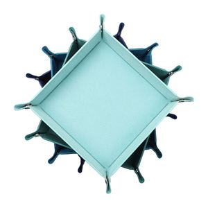 Boîte de rangement pliable minimaliste en cuir velours à 4 angles pour papeterie et jouets, format moyen, fabriquée en Chine - Product Image 4