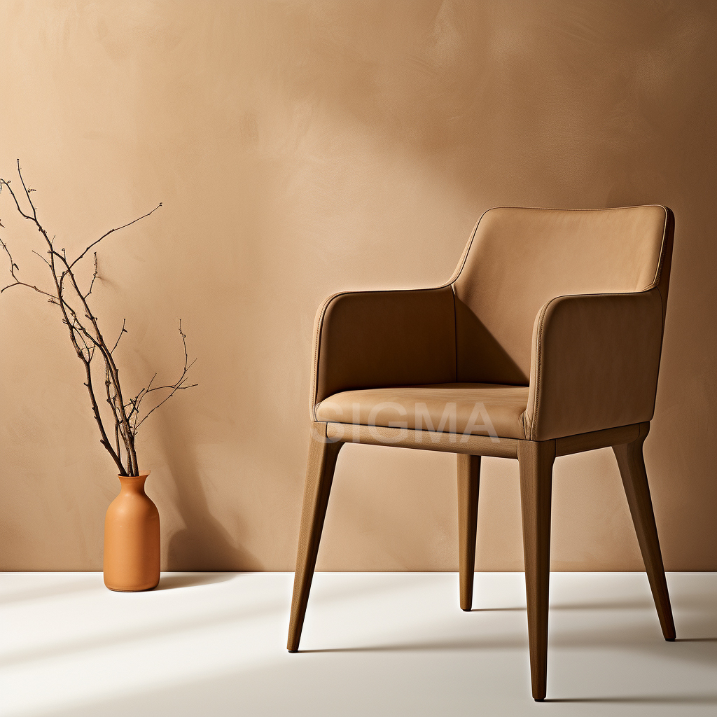 Modern style Hotel Restaurant Home Furniture Upholstery Arm Chair Dinning room solid wood frame dinning chair