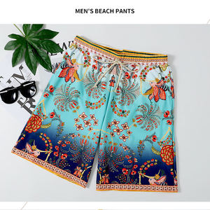 Pantaloncini da spiaggia traspiranti con tasca personalizzata pantaloncini da uomo che stampano coppie abbinate a costumi da bagno in tessuto eco-friendly abito da spiaggia - Product Image 5
