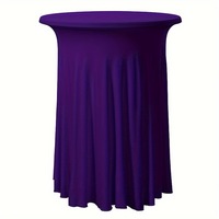 Nappe Ronde de Luxe Personnalisable de Haute Qualité, Volantée, Imperméable et Anti-taches pour Banquets et Événements de Mariage