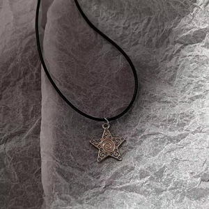 Colore argento Swirly Star anni '90 girocolli celesti migliori amici regalo per amico collane ciondolo uomo donna Trendy catena a maglie - Product Image 3