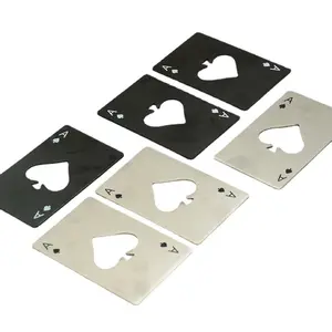 Aces Of Spades Kartu Kredit Kreatif Bermain Kartu Berbentuk Bir Stainless Steel Pembuka Botol