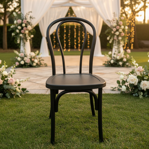 Wholesale <b>Outdoor</b> Wedding Event Plastic <b>Stackable</b> Thonet Black Resin Bentwood <b>Chair</b> for Sale - Product Image 5