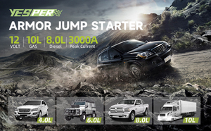 YESPER 갑옷 저렴한 가격 3000A 피크 전류 휴대용 자동차 부스터 점프 스타터 20000mAh 리튬 배터리 오토바이 - Product Image 2