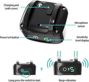 OLHHZX ODM Correas Para Perros <span class=keywords><strong>Collar</strong></span> de ladridos para perros <span class=keywords><strong>Collar</strong></span> de ladridos recargable <span class=keywords><strong>Collar</strong></span> de adiestramiento antiladridos Accesorios para perros - Product Image 4