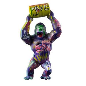 Decoración personalizada de orangután de fibra de vidrio, arte fluido para el hogar, manualidades Pop, decoración de tienda <span class=keywords><strong>Donkey</strong></span> <span class=keywords><strong>Kong</strong></span> - Product Image 3