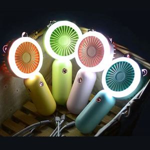 Portable Fan <b>USB</b> Mini Hand Fan Rechargeable <b>Night</b> <b>Light</b> Cooling <b>USB</b> Handheld Small Fan Adjust Speed Pocket Ventilador - Product Image 2