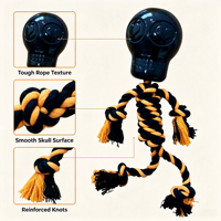 Juguete Masticable para Perros con Forma de Calavera de Peluche - Popular para la Interacción Diaria