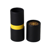 Tube en papier OEM 5ml 10ml 15ml 20ml 30ml 50ml 100ml flacon compte-gouttes en verre d'huile essentielle noir mat avec bouchon en aluminium