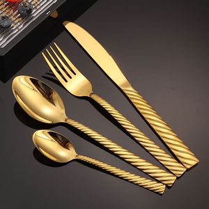 Stainless Steel Steak Knife Fork Spoon Set Oval Durable Party <b>Dinnerware</b> - Product Image 2