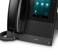 CCX400-Teléfonos de escritorio Polycom Teléfono multimedia de negocios de escritorio con auricular-Open SIP - Power Over Ethernet (POE)