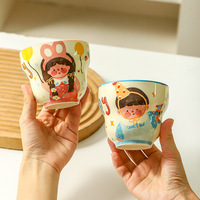 Mug en céramique pour le petit-déjeuner des enfants, design mignon de dessin animé, haute qualité, mug à eau parent-enfant pour la famille