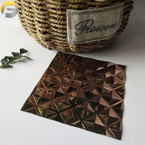 VV123 самый популярный 304 класса тисненый лист из нержавеющей стали цвета розового золота для строительства интерьера - Product Image 2