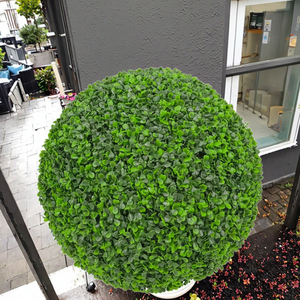 Meilleure vente de plantes suspendues en plastique de différentes tailles Oh ARts 50cm boule d'herbe topiaire en buis artificiel - Product Image 6