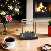 Jouet scientifique physique : Pendule à billes, lois de conservation de l'énergie par collision, décoration de bureau, cadeau de vacances