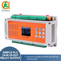Oshangming Plc Controlador Lógico Programable Módulo de Relé 24 Entradas 24 Salidas 24 DI 24DO para Automatización