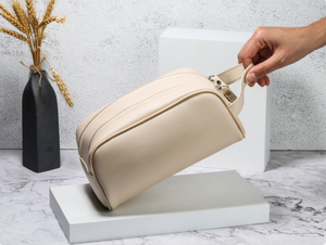 Pu Leather Pillow Bag Cosmetics and Toiletries <b>Storage</b> Bag Large Capacity Partition <b>Storage</b> <b>Makeup</b> Bag - Product Image 6