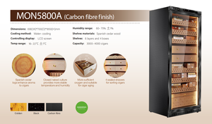 Humidor para Cigarros Raching MON5800A de Primera Calidad, Mayor Capacidad, Almacenamiento para 3000 Cigarros, Rendimiento Estable - Product Image 2