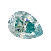 Bagues en moissanite de laboratoire certifiées CAL, en forme de poire ou de goutte, couleur saphir bleu/rouge grenat/bleu champagne