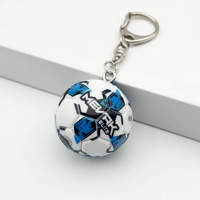 Porte-clés de football réfléchissant avec logo personnalisé, porte-clés de football 3D personnalisé, étiquette réfléchissante pour club sportif, cadeau promotionnel