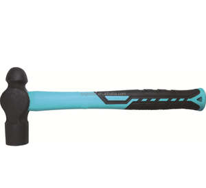 مطرقة رأس كروي من الفولاذ مع مقبض من الألياف الزجاجية ممتص للصدمات ومقبض مطاطي مزخرف - Product Image 1