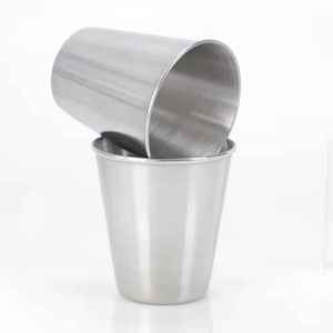 Chopes à bière en acier inoxydable 50ml/100ml/150ml à simple paroi, bord roulé, pour boissons froides, tasses coniques isolantes - Product Image 4