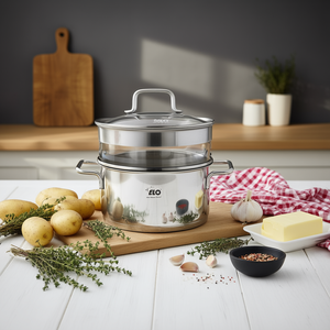 หม้ออีโล ซิทรินพร้อมที่นึ่งและฝาปิด ขนาด 24 ซม. สำหรับปรุงผักและมันฝรั่ง - Product Image 3