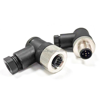 Conector de Dispositivo de Panel de Aviación de Codo Recto con Sensor de 90 Grados, Codificación M12A/B/D, Impermeable IP67, 4 Pines, 5 Pines, 8 Pines, Certificado CE