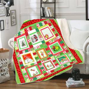 22 Cores Atacado Feliz Natal Grinches Imprimir Cobertores De Lance Duplo Mais Grosso Lado Plush <span class=keywords><strong>Fleece</strong></span> Halloween Cobertores para Presentes - Product Image 5