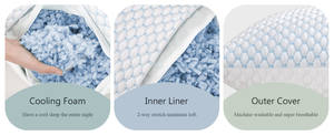 หมอนเมมโมรี่โฟมแบบฉีกสำหรับผู้ใหญ่ หมอนนอนระบายอากาศเย็นสบายสำหรับฤดูร้อน ปรับระดับความสูงได้ รองรับน้ำหนักได้ดี นุ่ม<span class=keywords><strong>ส</strong></span>บาย - Product Image 3