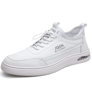 JQSN รองเท้าผ้าใบลำลองสีขาวสำหรับผู้ชายส้นเตี้ยพื้นรองเท้ายางพื้นรองเท้า EVA พื้นรองเท้ากันลื่นรองเท้าลำลอง - Product Image 5