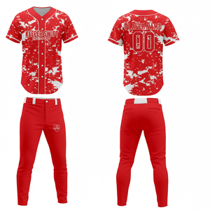 Maillot et pantalon de baseball confortables pour hommes, design personnalisé, uniforme d'équipe de baseball à vendre - Product Image 1
