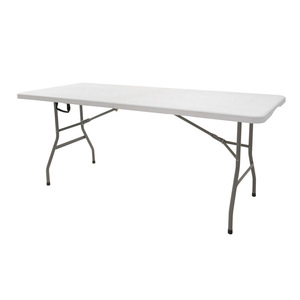 <b>Folding</b> <b>Table</b> Plastic 6 Ft White Portable Office <b>Desk</b> For Events And Outdoor Use - Product Image 1
