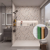 Panneau mural SPC sans joint, revêtement de douche étanche, panneau de salle de bain intérieur, feuille composite pierre-plastique, installation facile