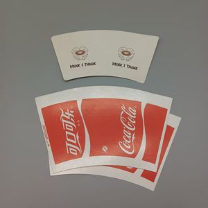 Venta al por mayor de fábrica: Material en bruto para vasos de papel con revestimiento de PE, diseño personalizado, 8oz 12oz, vasos de papel desechables en blanco. - Product Image 1