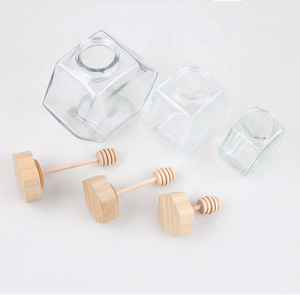 Bán Buôn Rỗng 100Ml 200Ml 250Ml 380Ml Hình Lục Giác Cấp Thực Phẩm Thủy Tinh Mật Ong Nồi Jar Với Gỗ Tre Nắp - Product Image 4