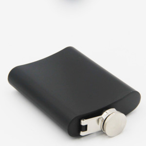 Cadeaux de mariage : Flasque à vin en acier inoxydable noir mat de 6 oz pour hommes, pour liqueur et <span class=keywords><strong>whisky</strong></span> - Product Image 3