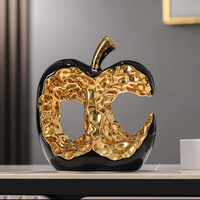 Sculpture en résine personnalisable motif fruits populaires, modèle pomme graffiti, couleur au choix pour décoration extérieure/intérieure